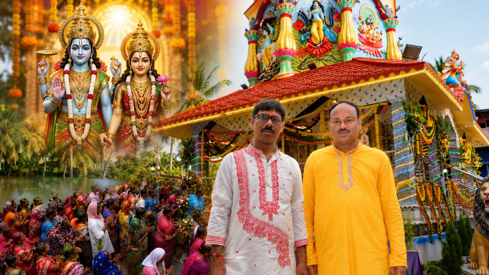 বাড়িভাঙ্গায় শ্রীশ্রী লক্ষ্মী-নারায়ণ বিগ্রহ প্রতিষ্ঠা উৎসবের প্রস্তুতি
